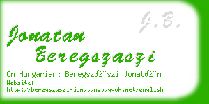 jonatan beregszaszi business card